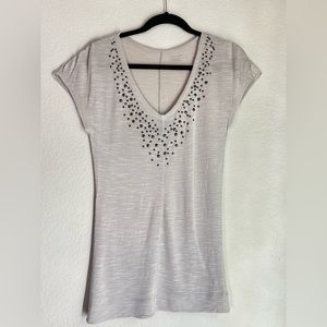 Calvin Klein metal dot detail, V- neck shirt